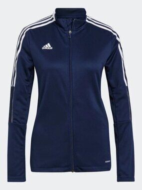 BNWT WOMENS ADIDAS ORIGINALS TIRO 21 FULL ZIP TRACK JACKET NAVY EXTRA LARGE (XL)